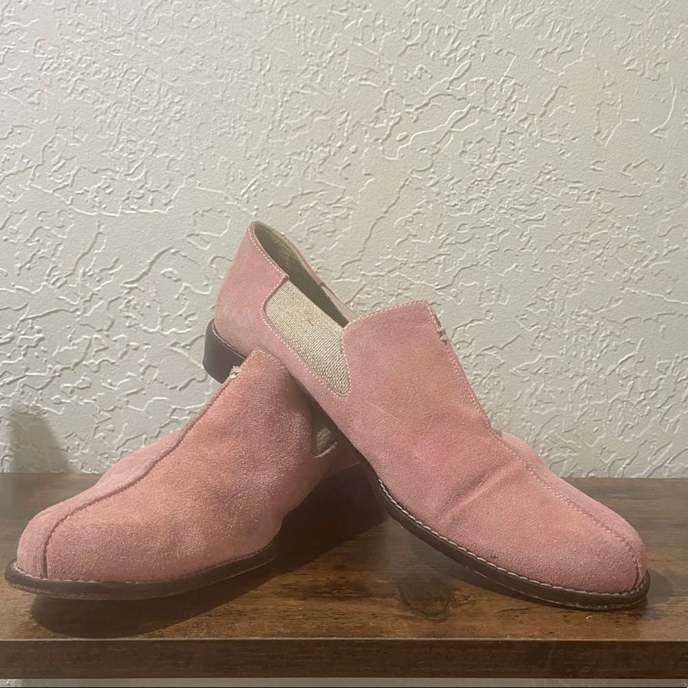 Pink Suede Loafers by Donald Pliner Sz 10